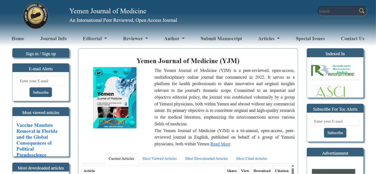 Yemen Journal of Medicine