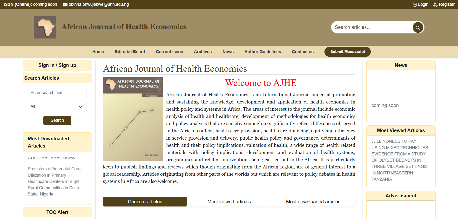 African Journal of Health Economics