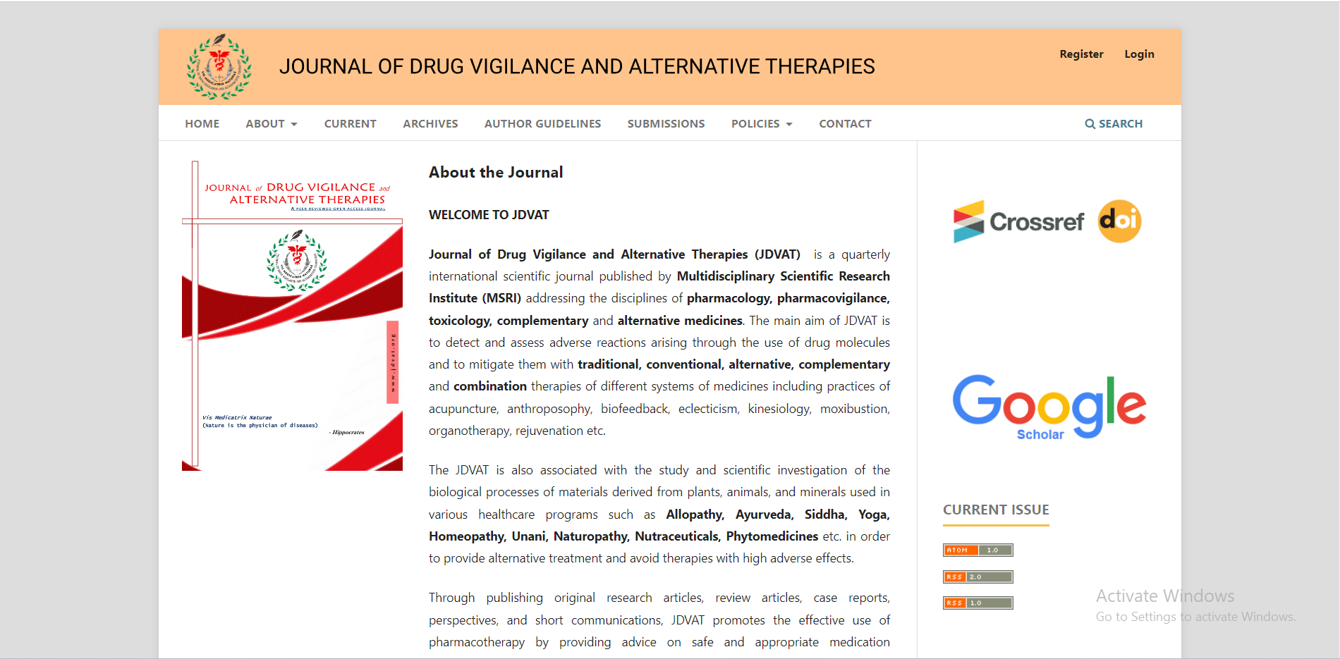 Journal of Drug Vigilance and Alternative Therapies (JDVAT)
